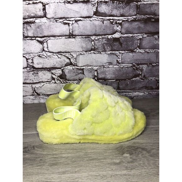 UGG Green Fluff Yeah Poppy California Slide Sandals Women 10M US/41EU 1118459 - Picture 15 of 16